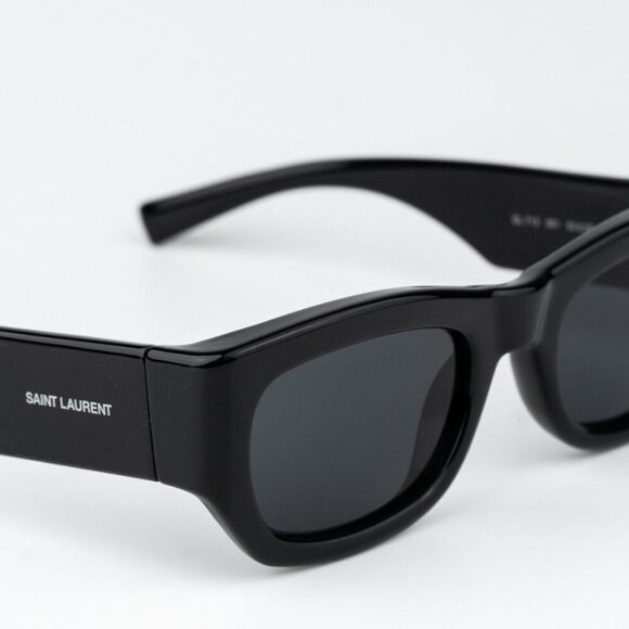 NEW Saint Laurent SL713 001 Black Grey Rectangle Unisex Sunglasses main image 4